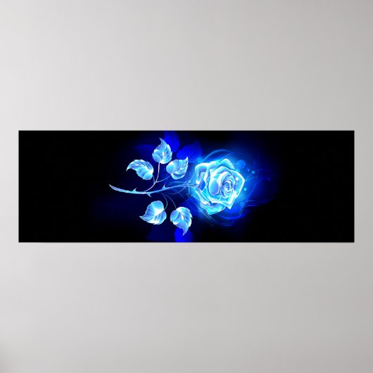 Brennen der blauen Rose Poster (Vorne)