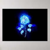 Brennen der blauen Rose Poster (Vorne)