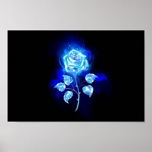 Brennen der blauen Rose Poster (Vorne)
