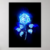 Brennen der blauen Rose Poster (Vorne)