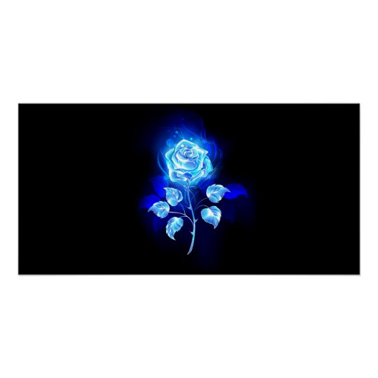 Brennen der blauen Rose Poster (Vorderseite)