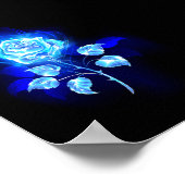 Brennen der blauen Rose Poster (Ecke)