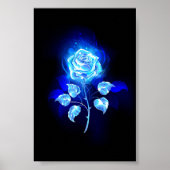 Brennen der blauen Rose Poster (Vorne)