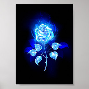 Brennen der blauen Rose Poster