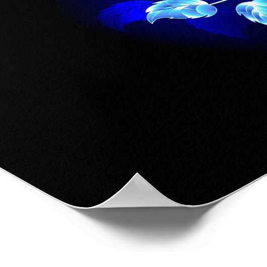 Brennen der blauen Rose Poster (Ecke)