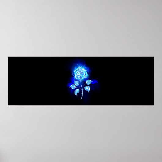Brennen der blauen Rose Poster (Vorne)