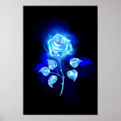 Brennen der blauen Rose Poster (Vorne)