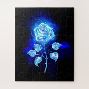 Brennen der blauen Rose Puzzle