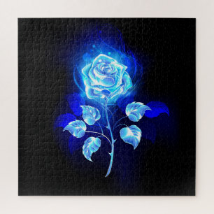 Brennen der blauen Rose Puzzle