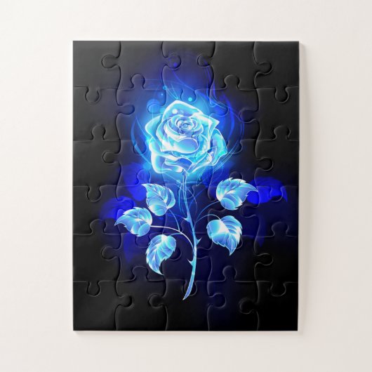 Brennen der blauen Rose Puzzle (Vertikal)