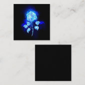 Brennen der blauen Rose Quadratische Visitenkarte (Vorne/Hinten)