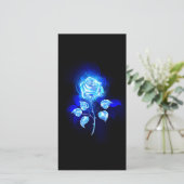 Brennen der blauen Rose Save The Date (Stehend Vorderseite)