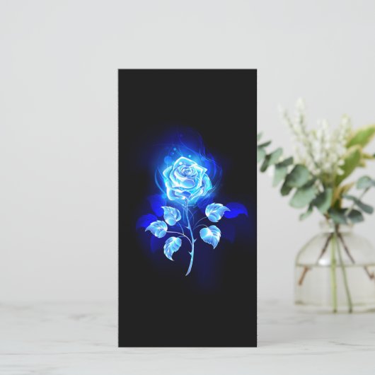 Brennen der blauen Rose Save The Date (Stehend Vorderseite)