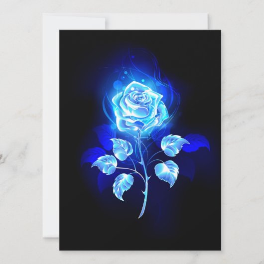 Brennen der blauen Rose Save The Date (Vorderseite)