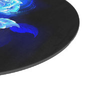 Brennen der blauen Rose Schneidebrett (Ecke)