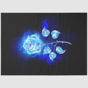 Brennen der blauen Rose Seidenpapier