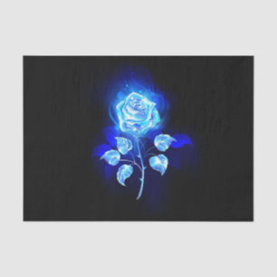 Brennen der blauen Rose Seidenpapier