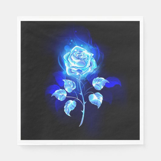 Brennen der blauen Rose Serviette (Vorderseite)