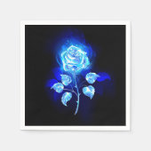 Brennen der blauen Rose Serviette (Vorderseite)