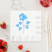 Brennen der blauen Rose Serviette (Beispiel)