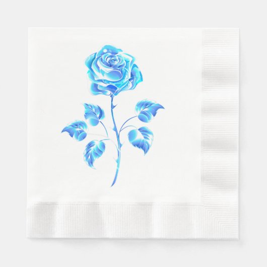 Brennen der blauen Rose Serviette (Vorderseite)