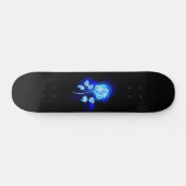 Brennen der blauen Rose Skateboard (Horizontal)