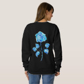 Brennen der blauen Rose Sweatshirt (Schwarz voll)