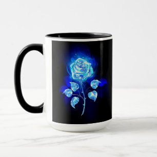 Brennen der blauen Rose Tasse