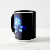 Brennen der blauen Rose Tasse (Vorderseite Links)