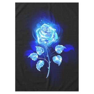 Brennen der blauen Rose Tischdecke