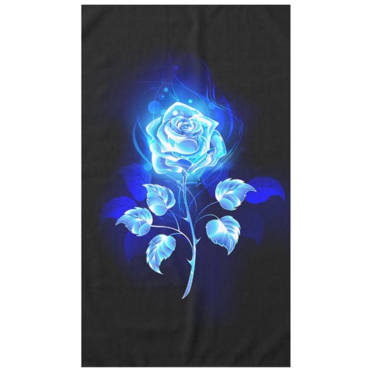 Brennen der blauen Rose Tischdecke (Vorderseite)