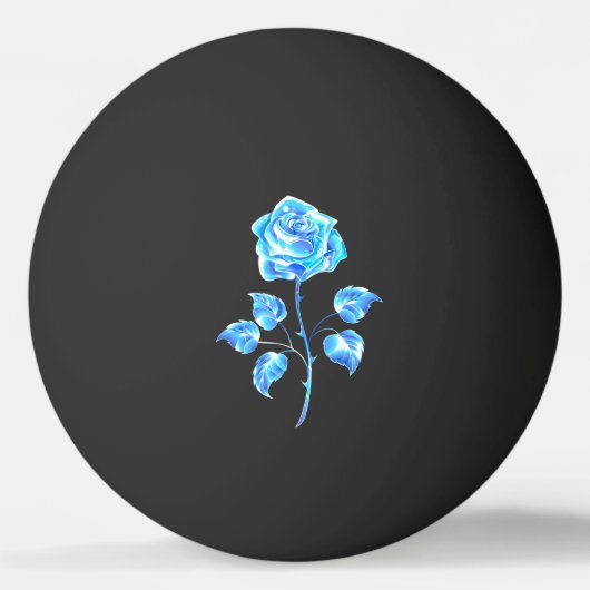 Brennen der blauen Rose Tischtennisball (Rückseite)