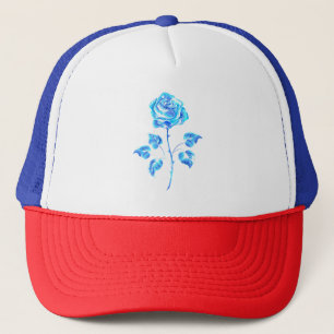 Brennen der blauen Rose Truckerkappe