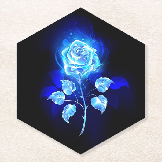 Brennen der blauen Rose Untersetzer (Vorderseite)