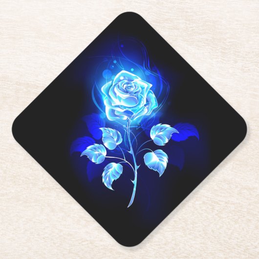 Brennen der blauen Rose Untersetzer (Vorderseite)