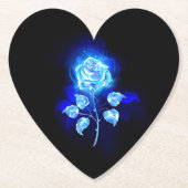Brennen der blauen Rose Untersetzer (Vorderseite)