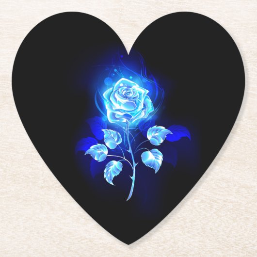 Brennen der blauen Rose Untersetzer (Vorderseite)