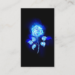 Brennen der blauen Rose Visitenkarte