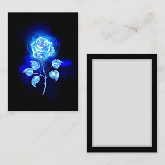 Brennen der blauen Rose Visitenkarte (Vorne/Hinten)