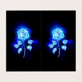 Brennen der blauen Rose Visitenkarten (Außenseite Aufgefaltet)