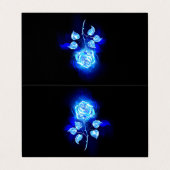 Brennen der blauen Rose Visitenkarten (Außenseite Aufgefaltet)