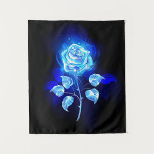 Brennen der blauen Rose Wandteppich