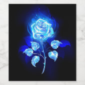 Brennen der blauen Rose Weinetikett (Einzelnes Label)