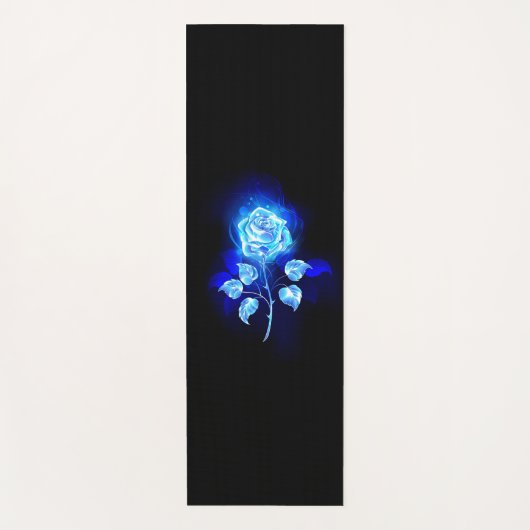 Brennen der blauen Rose Yogamatte (Vorderseite)
