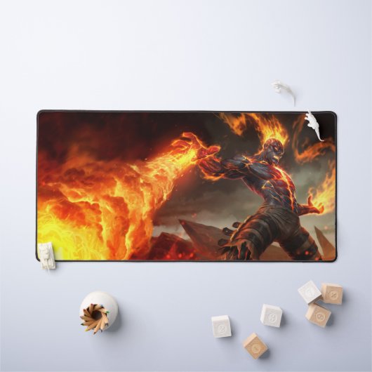 Brennen der Gaming-Desk-Mat | Flammenmousepad Schreibtischunterlage (Kindertisch)