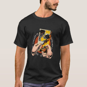 Brennen der Liebe Das Lover Couple Skelett bricht T-Shirt
