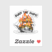 Brennen der Schiffe Aufkleber (Blatt)