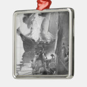Brennen des Gaspee Silbernes Ornament (Links)