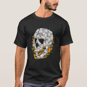 Brennen des Schädelknochens Skelettschädel T-Shirt