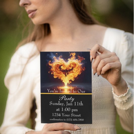 Brennen hell: Feiern Sie unser Party! Einladung